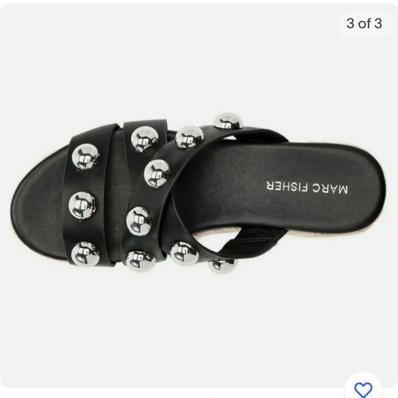 Marc Fisher Prisca Ball Studded Espadrilles Sandals Size 6 - Picture 3 of 11